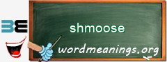 WordMeaning blackboard for shmoose